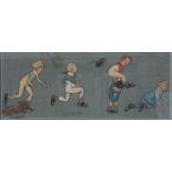 CECIL ALDIN, FRAMED COLOUR PRINT- LEAP FROG, FROM CHILDREN AT PLAY SERIES,