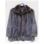 DARK BROWN FUR COAT