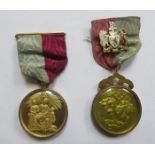 TWO MASONIC CHARITY JEWELS