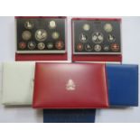 SIX VARIOUS CASED PROOF COIN SETS INCLUDING ROYAL MINT