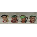 TWO ROYAL DOULTON CHARACTER JUGS AND TWO BESWICK CHARACTER JUGS.