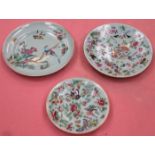 THREE VARIOUS ORIENTAL SIDE PLATES