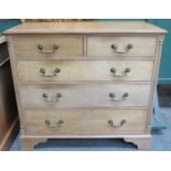GEORGIAN STYLE MAHOGANY TWO OVER THREE CHEST OF DRAWERS