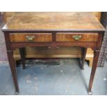 18th/19th CENTURY OAK TWO DRAWER SIDE TABLE