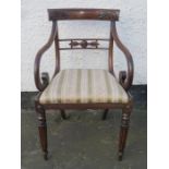 ANTIQUE MAHOGANY SINGLE ARMCHAIR