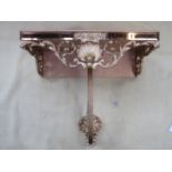 GILDED AND MIRRORED WALL SHELF