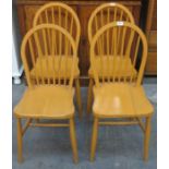 SET OF FOUR PAINTED ERCOL CHAIRS