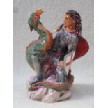 KEVIN FRANCIS LIMITED EDITION GLAZED CERAMIC FIGURE GROUP- ST GEORGE & THE DRAGON,