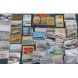 COLLECTION OF SHIPPING RELATED POSTCARDS, BOOKLETS, ETC, INCLUDING CUNARD WHITE STAR LINE,