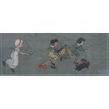CECIL ALDIN, FRAMED COLOUR PRINT FROM CHILDREN AT PLAY SERIES,