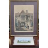 FRAMED J NASH PRINT OF SPEKE HALL, LANCASHIRE,