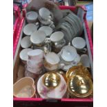 PARCEL OF PART TEA SETS, LE CREUSET BOWLS AND ROYAL ALBERT, ETC.