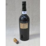 BOTTLE OF ALCOHOL, BEARING A HANDWRITTEN PAPER LABEL- VINTAGE PORT CROFTS 1950,