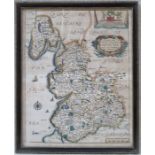 RIC BLOME FRAMED MAP OF THE COUNTY PALETINE OF LANCASTER,