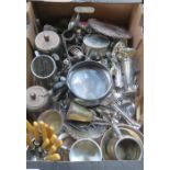 VARIOUS SILVER PLATEDWARE AND FLATWARE, ETC.