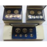 SEVEN FRANKLIN MINT CASED SETS OF BRITISH VIRGIN ISLANDS PROOF COINS