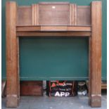 ART DECO OAK FIRE SURROUND