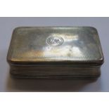 EARLY VICTORIAN HALLMARKED SILVER SNUFF BOX WITH GILT INTERIOR,