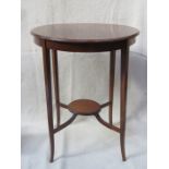 EDWARDIAN MAHOGANY INLAID CIRCULAR PARLOUR TABLE