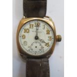 THOMAS RUSSEL 9ct GOLD WRISTWATCH.