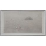 ROWLAND LANGMAID, PENCIL SIGNED MONOCHROME ETCHING DEPICTING SAILING BOATS OFF AILSA CRAIG,