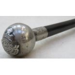 THE KINGS FIFTH BATTALION LIVERPOOL REGIMENT EBONISED SWAGGER STICK