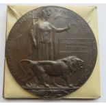 WORLD WAR TWO DEATH PLAQUE, TO RYLAND CHARLES SIDEBOTHAM.