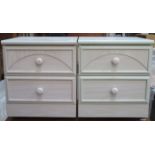 PAIR OF 20th CENTURY TWO DRAWER BEDSIDE CHESTS