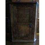 19TH CENTURY INLAID WALL MOUNTING CORNER CUPBOARD.