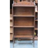 SET OF ARTS & CRAFTS STYLE OAK OPEN BOOKSHELVES