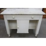 PAINTED MARBLE TOPPED WASH STAND