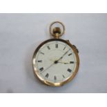 9ct GOLD POCKET WATCH (AT FAULT)