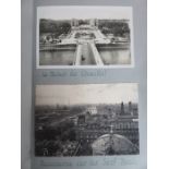 ALBUM CONTAINING TOPOGRAPHICAL RELATED POSTCARDS AND OTHERS, AND ALSO FRENCH CHRISTMAS CARDS,