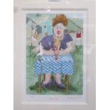 REBECCA LARDNER, FRAMED LIMITED EDITION PRINT- HEALTH FARM, No 66/195,