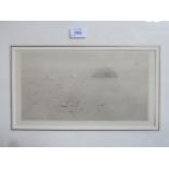 ROWLAND LANGMAID, PENCIL SIGNED MONOCHROME ETCHING DEPICTING SAILING BOATS OFF AILSA CRAIG,