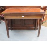 VICTORIAN MAHOGANY FOLD OVER GAMES TABLE