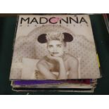 VINYLS INCLUDING MADONNA AND ALSO VARIOUS GRAMAPHONE RECORDS