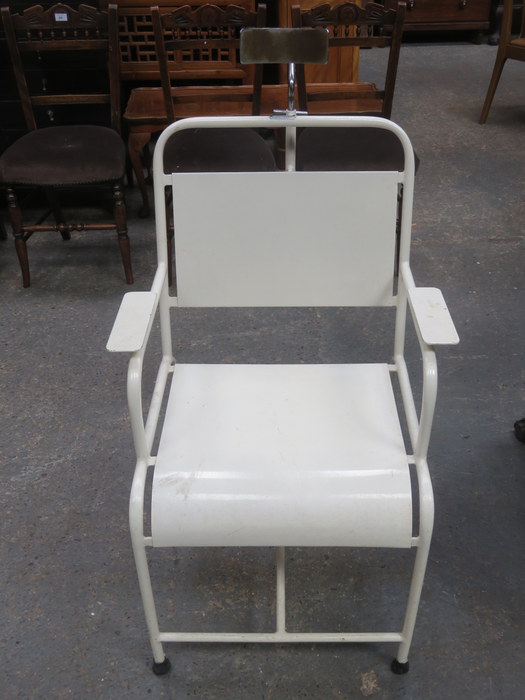 VINTAGE PAINTED METAL DENTAL CHAIR BY ALEXANDER & FOWLER