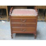 VICTORIAN THREE DRAWER PIANO STOOL