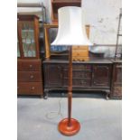 WOODEN STANDARD LAMP WITH SHADE