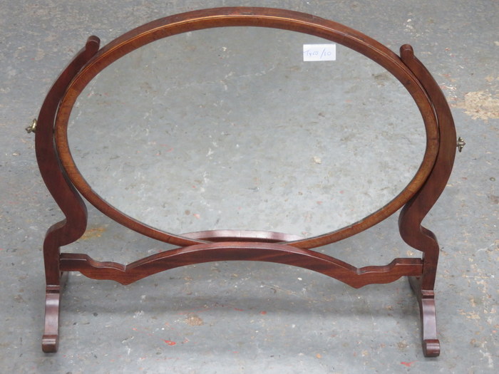 OVAL MAHOGANY BEDROOM SWING MIRROR