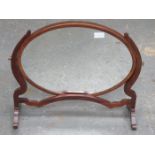 OVAL MAHOGANY BEDROOM SWING MIRROR