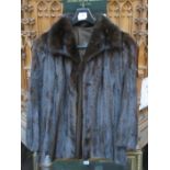 DARK BROWN FUR COAT