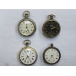 PARCEL OF FOUR POCKET WATCHES INCLUDING INGERSOLL AND TADIK, ETC.