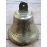 BRASS SHIP'S BELL BY JOHN ROBY LIMITED LIVERPOOL,