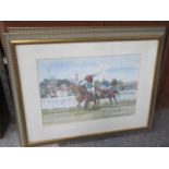 PAIR OF LIMITED EDITION PENCIL SIGNED RACING PRINTS