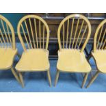 SET OF FOUR PAINTED ERCOL CHAIRS