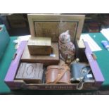 SUNDRY LOT INCLUDING ORIENTAL CAT, PHOTO ALBUMS, MINIATURE HAIG AVENUE,