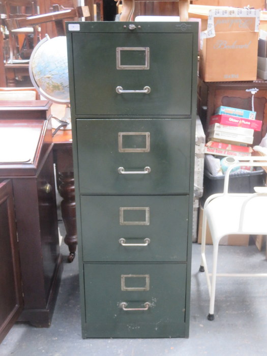 METAL FOUR DRAWER FILING CABINET