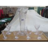 PARCEL OF WATERFORD CRYSTAL INCLUDING TALL VASE,